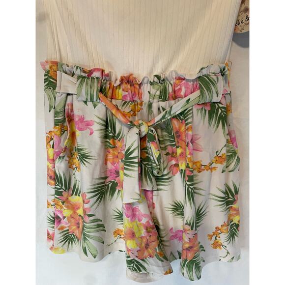 NWT Jolie & Joy Tube Top Romper Women's Small Tropical Sleeveless - Picture 6 of 6